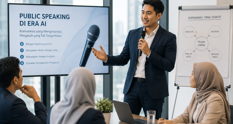 Public Speaking di Era AI Mengapa Kemampuan Berbicara Tetap Menjadi Keunggulan Manusia